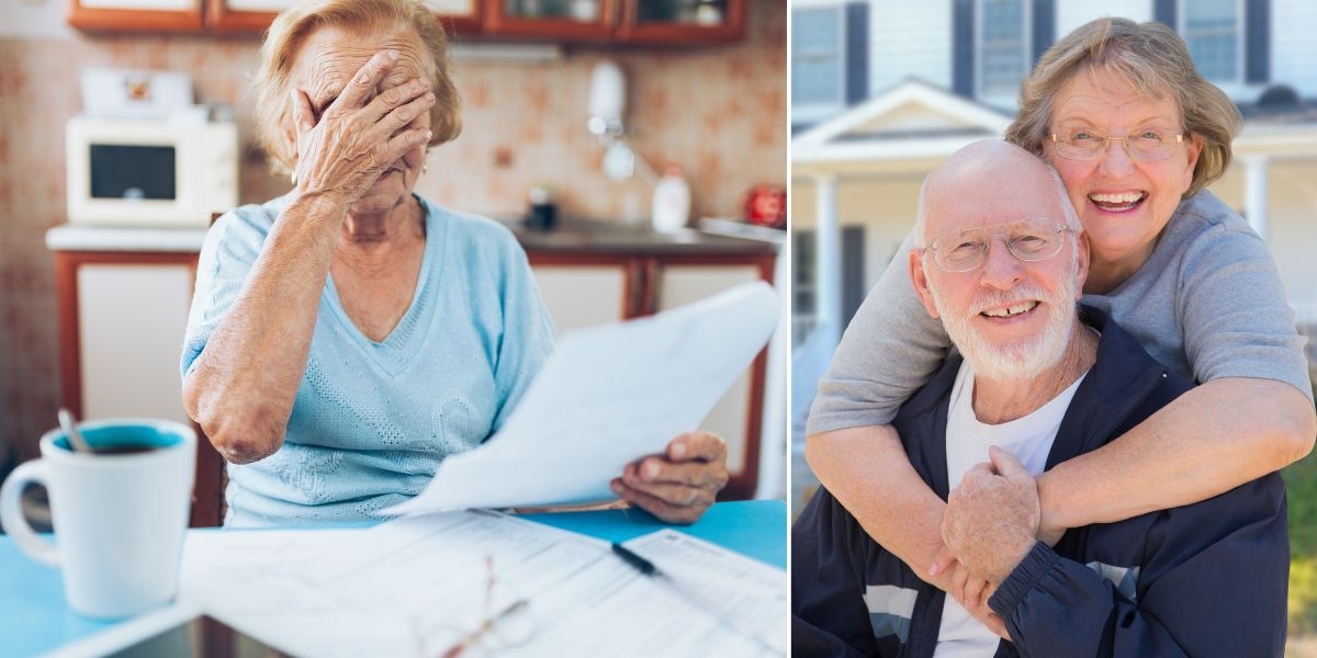 En kvinna oroar sig och ett par är glada. Många strävar efter att vara skuldfria till pensionen, men är det alltid bäst att betala av alla sina skulder, exempelvis hela bolånet? Här är vad GP:s ekonomijournalist tycker om det.