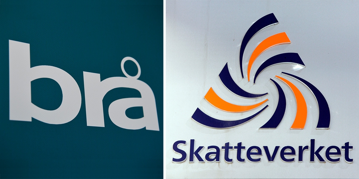 Logga för Brottsförebyggande rådets, Brå och Skatteverkets logga. Brå har kommit med en svensk version av en metod för riskanalys som ska hjälpa till att förhindra bidragsfusk och nu kommer även Skatteverket med stöd vid bidragsutbetalninger.